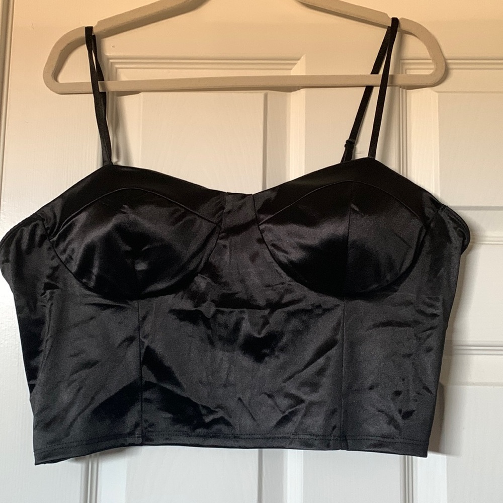 Black Satin Top
